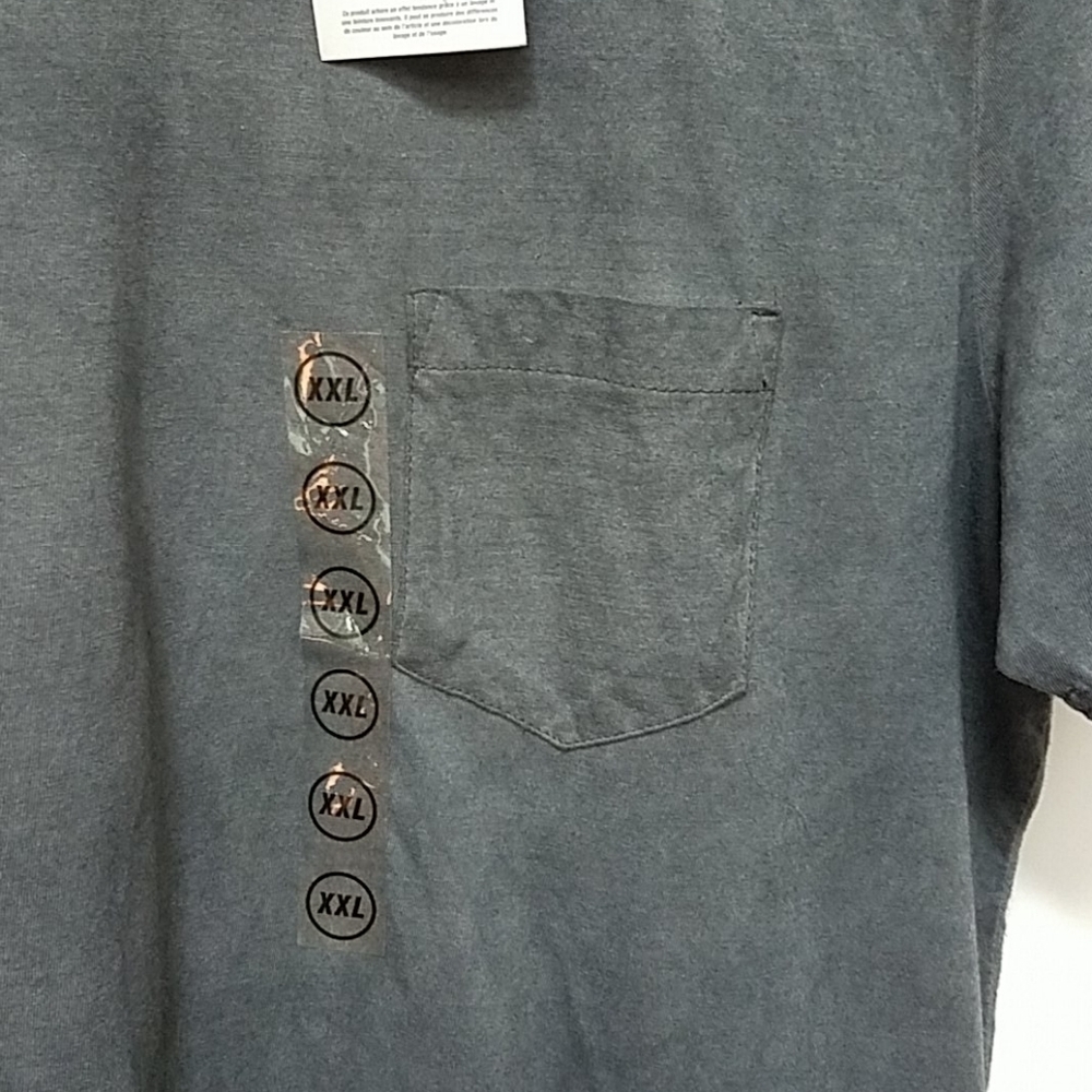 Black Dyed Medium Washed Gray Tee Shirt Short Sleeves V Neck Made In Germany New - Picture 4 of 10